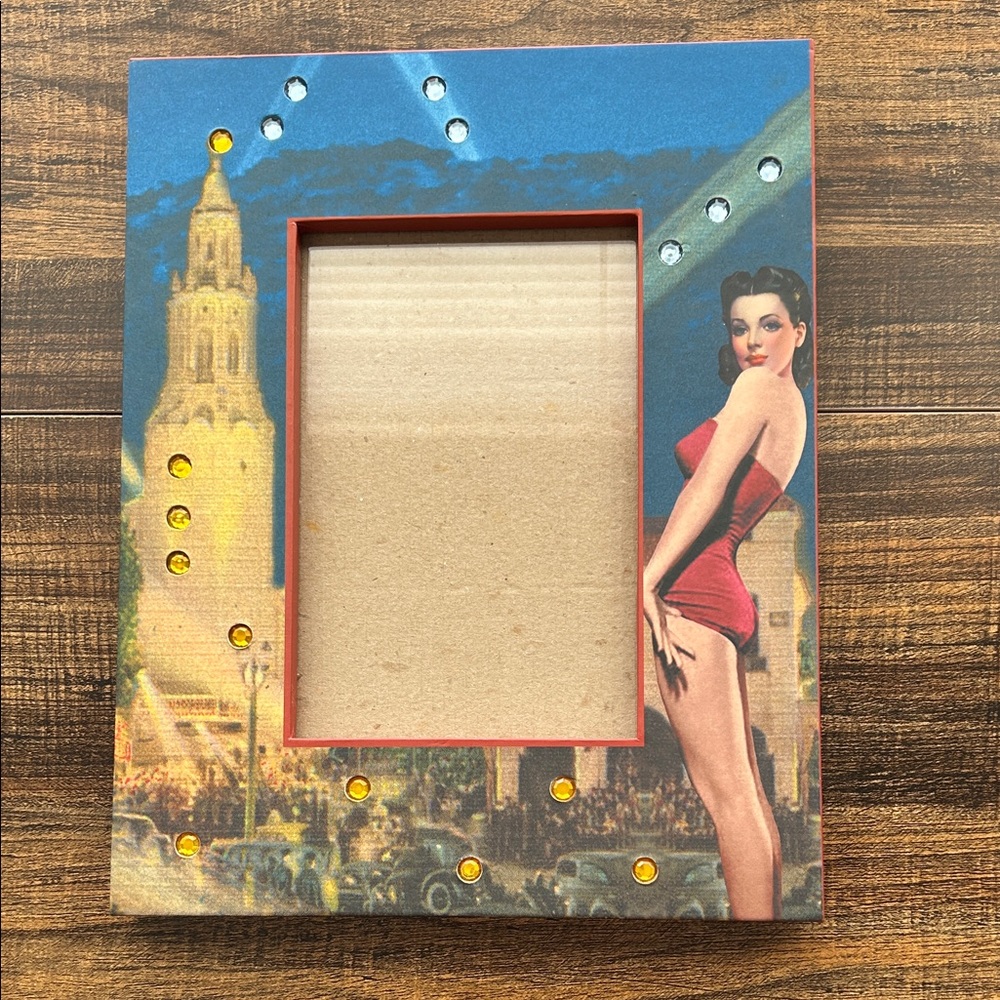 Vintage Style Picture Frame with Pin-Up Art